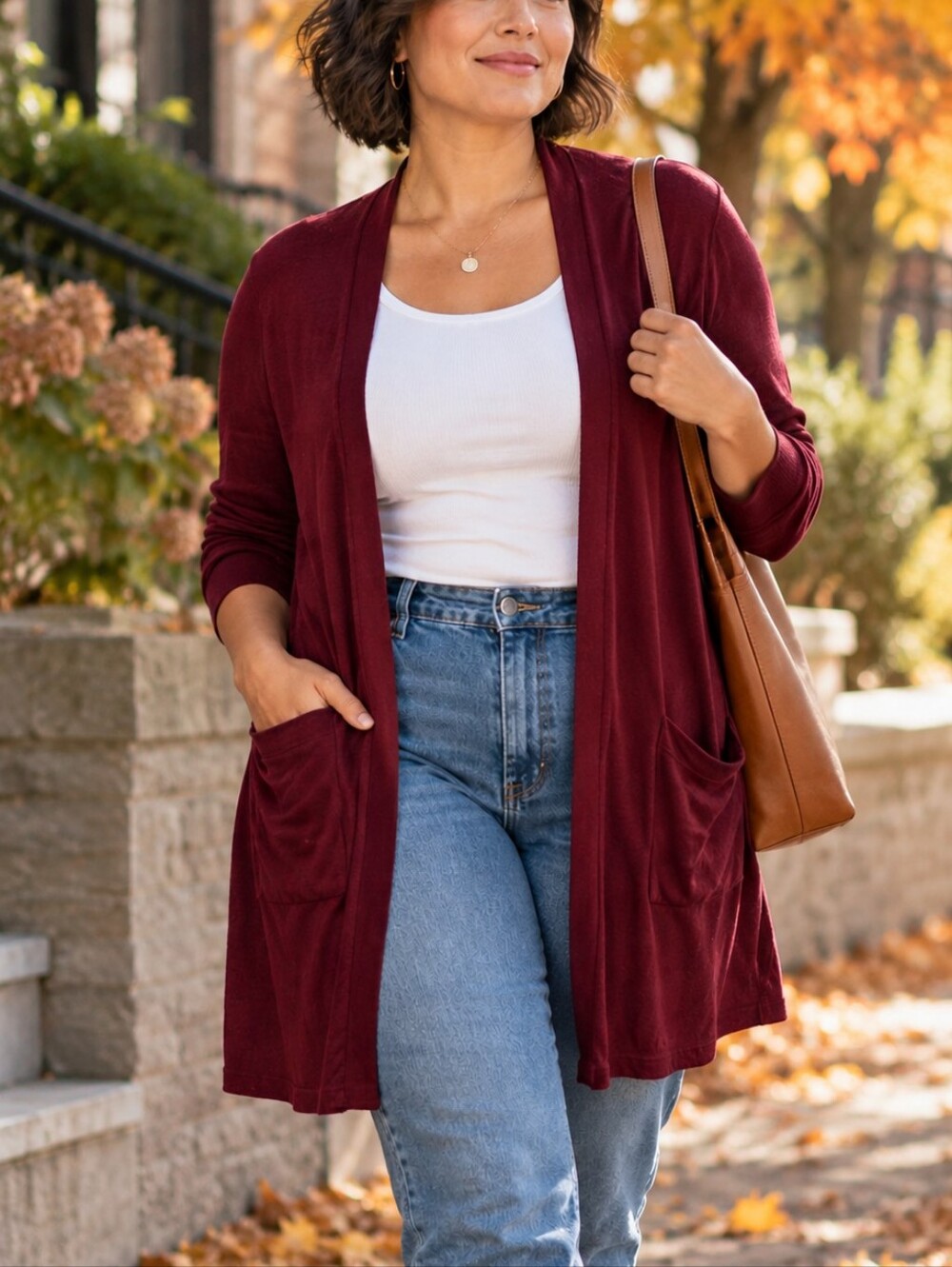 Zyia Embroidered Logo Open-Front Cardigan size L/XL